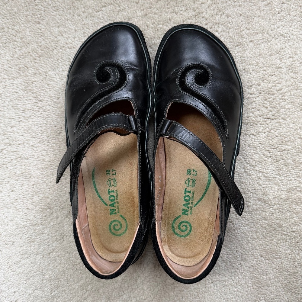 Naot, Mary Jane Shoes, Size 38, Black